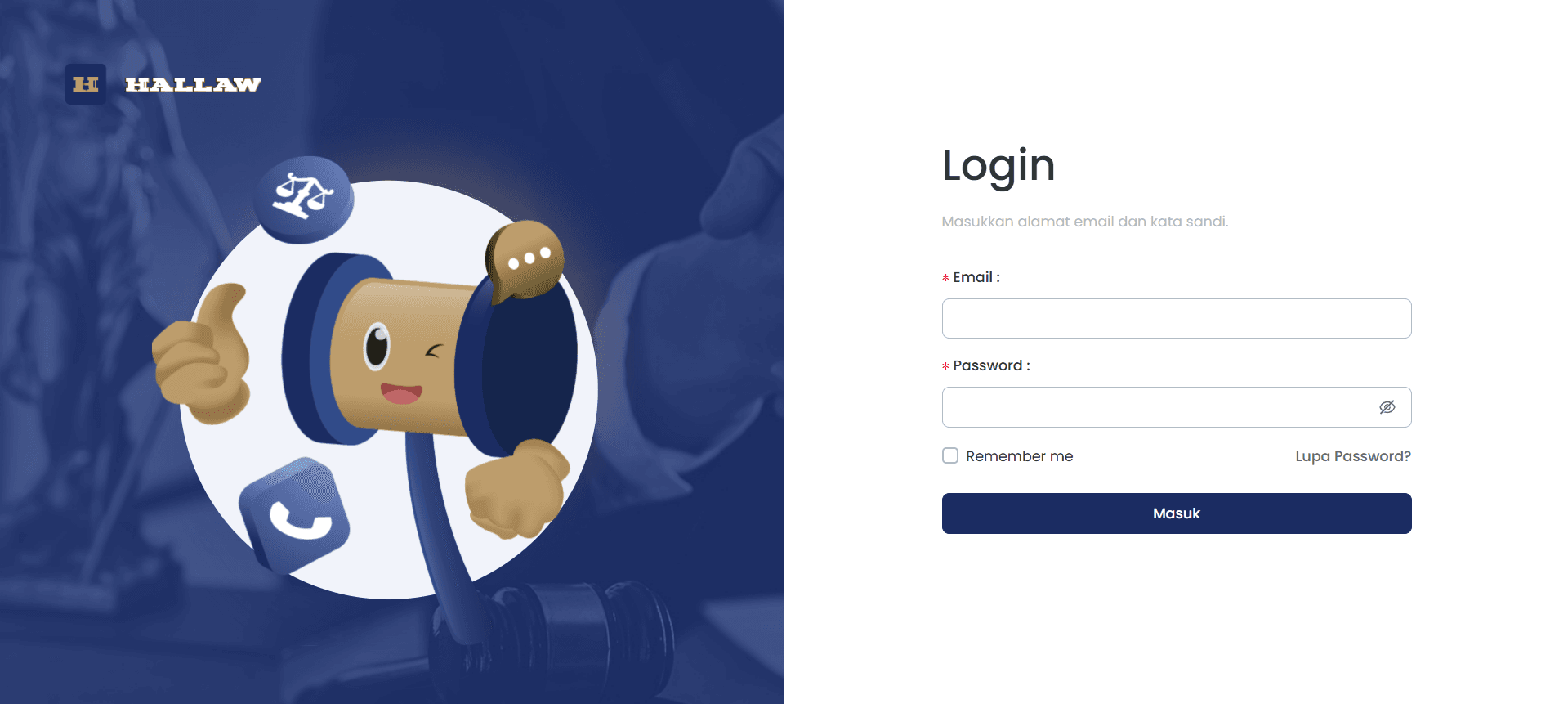Web Hallaw (Admin Panel)